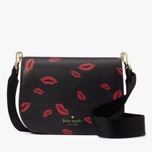 Kate Spade Madison Lip Toss Saddle Bag
